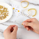 Beads Making Kit with Round Spacer Beads and Elastic String