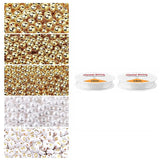 Beads Making Kit with Round Spacer Beads and Elastic String