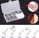 1800pcs Stainless Steel Earring Posts Earring Backs Kit