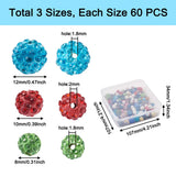 180Pcs Rhinestone Polymer Clay Disco Ball Beads For Jewelry Making DIY