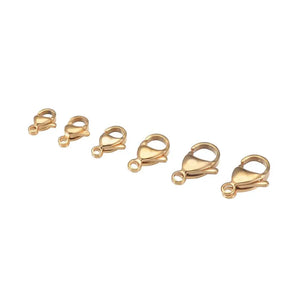 180Pcs Stainless Steel Lobster Clasps Hooks w/ Jump Ring for Jewelry Making