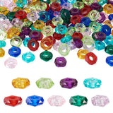 180Pcs 9 Colors Resin European Beads Large Hole 13-14x5mm