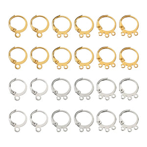 180Pcs Golden Plated Huggie Hoop Earring Hooks for DIY Earrings