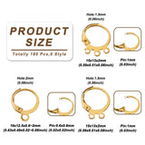180Pcs Golden Plated Huggie Hoop Earring Hooks for DIY Earrings