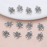 180Pcs Girly Four Clover Dangle Charms DIY Jewelry Making Supplies