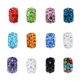 180pcs Polymer Clay Crystal Rhinestone European Beads 11x7mm