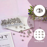 180pcs Stainless Steel Spacer Beads 5mm 6mm 8mm Rondelle Disc for DIY Jewelry