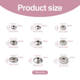 180pcs Stainless Steel Spacer Beads 5mm 6mm 8mm Rondelle Disc for DIY Jewelry
