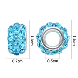 180pcs Polymer Clay European Beads Large Hole with Brass Cores Rondelle