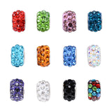 180pcs Polymer Clay European Beads Large Hole with Brass Cores Rondelle