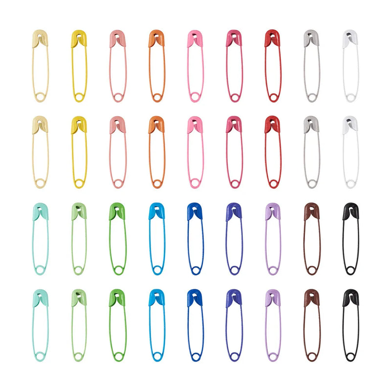 180pcs Iron Safety Pins Small Brooch DIY Sewing Needles 18 Colors