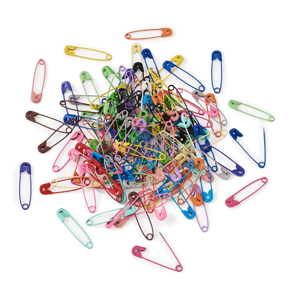 180pcs Mixed Safety Pins Metal Clips Marker Tag Needles Brooch