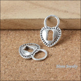 180pcs Love Heart Lock Pendant for DIY Jewelry Findings