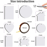 181-Piece Sublimation Blank Set with Tassel Keychain Ring
