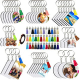 181-Piece Sublimation Blank Set with Tassel Keychain Ring