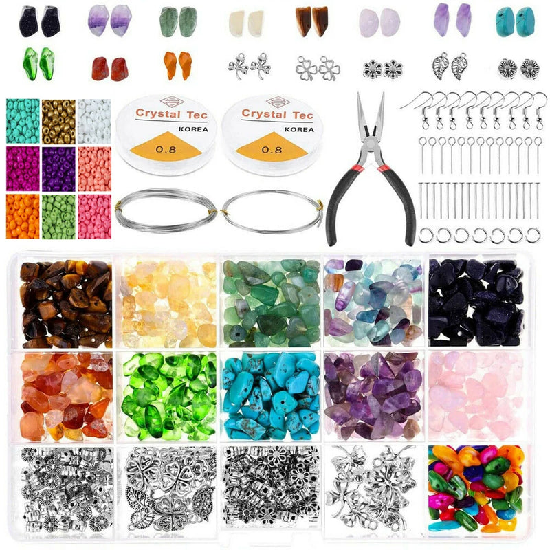 Crystal Chip Beads Stones DIY Jewelry Making Kit