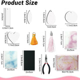 Sublimation Earring Blanks Set with Hooks for DIY Craft Jewelry Making