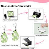 Sublimation Earring Blanks with Earring Hooks for DIY Craft Jewelry Making