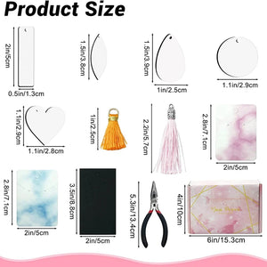 Sublimation Earring Blanks Set with Earring Hooks