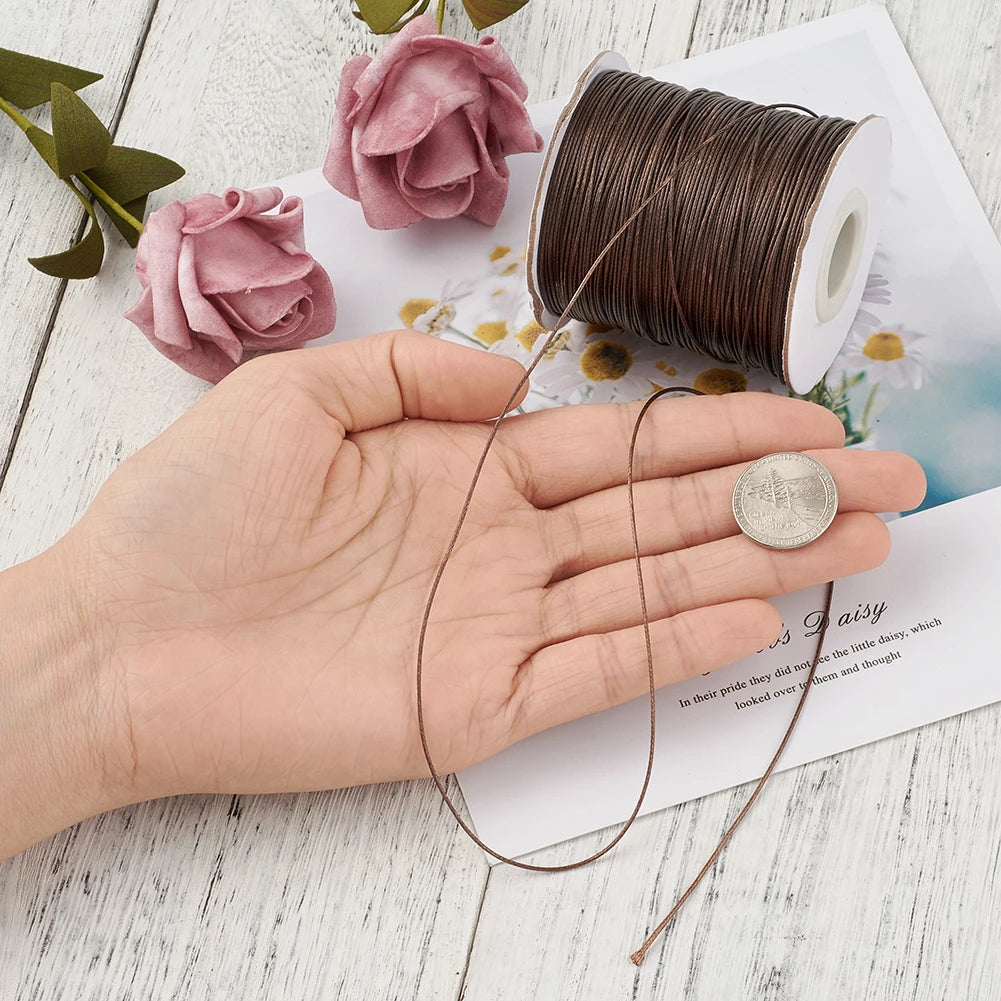 185yd Waxed Polyester Cord Stringing Beads Thread 0.8mm
