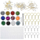 186 Pcs DIY Letters Number Pendant Silicone Casting Molds And Tools Set