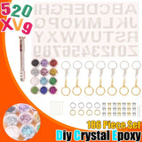 186 Pcs DIY Letters Number Pendant Silicone Molds Set for Jewelry Making