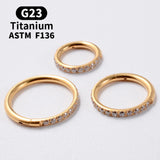G23 Titanium Round Earrings Nose Ring - Lady Piercing Jewelry