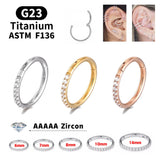 G23 Titanium Round Earrings Nose Ring - Lady Piercing Jewelry
