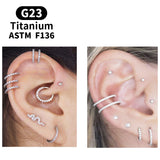 G23 Titanium Round Earrings Nose Ring - Lady Piercing Jewelry