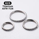 G23 Titanium Round Earrings Nose Ring - Lady Piercing Jewelry