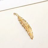 18K Retention Plated Copper Leaf Pendant Charms DIY Findings