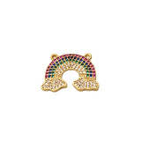18K Copper Zircon Rainbow Pendant Charms DIY Jewelry Findings