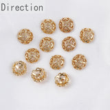 18K Copper Antique Four Petal Flower Tray DIY Jewelry Material