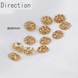 18K Copper Antique Four Petal Flower Tray DIY Jewelry Material