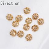 18K Copper Antique Four Petal Flower Tray DIY Jewelry Material