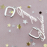 18K Name Earrings Personalised Hanging Letter Earrings Charm Ear Clips