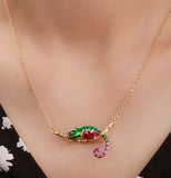 18K Lizard Enamel Jewelry