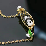 18K Panda Enamel Jewelry