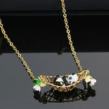 18K Panda Enamel Jewelry