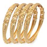18K Dubai Bangles For Women African Party Wedding Bracelets Bangles