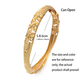 18K Dubai Bangles For Women African Party Wedding Bracelets Bangles