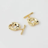 18K Electroplated Real Palette Oval Button Necklace Bracelet Material