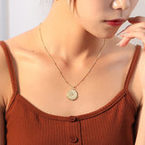 925 Sterling Silver Peace Wheat Pendant Chain Necklace TLX656