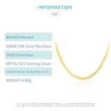 Elegant 18K 3mm Snake Bone Necklace Chain for Women