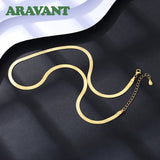 Elegant 18K 3mm Snake Bone Necklace Chain for Women