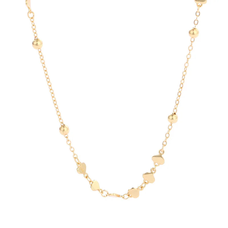 925 Sterling Silver Heart Link Chain Necklace For Women
