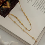 925 Sterling Silver Heart Link Chain Necklace For Women