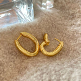 925 Sterling Silver U Shape Hoop Earring Female Korea Earrings
