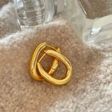 925 Sterling Silver U Shape Hoop Earring Female Korea Earrings