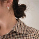 925 Sterling Silver U Shape Hoop Earring Female Korea Earrings
